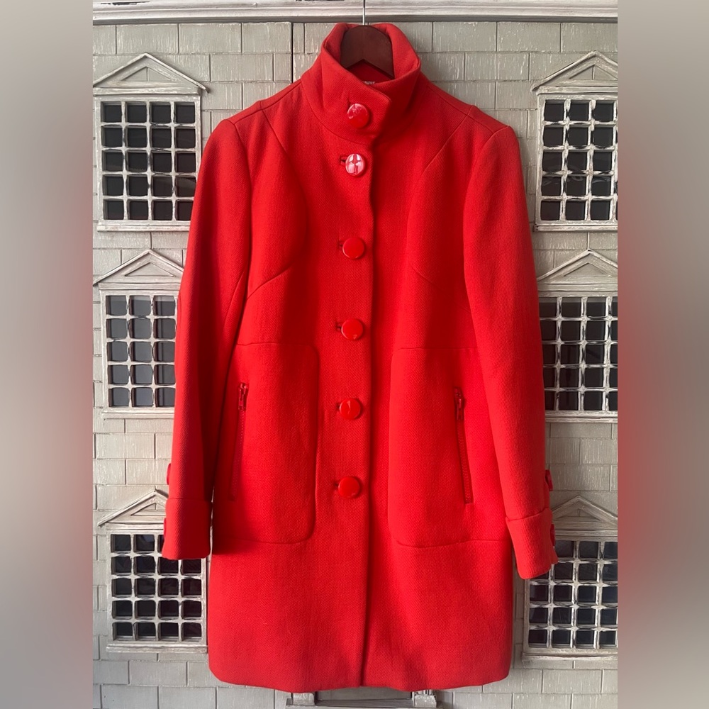 Zara Womenโs Reddish/Orange Mod Jacket